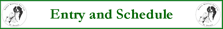 Entry and Schedule